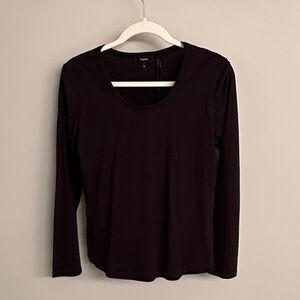 Theory Black Long Sleeve Tee